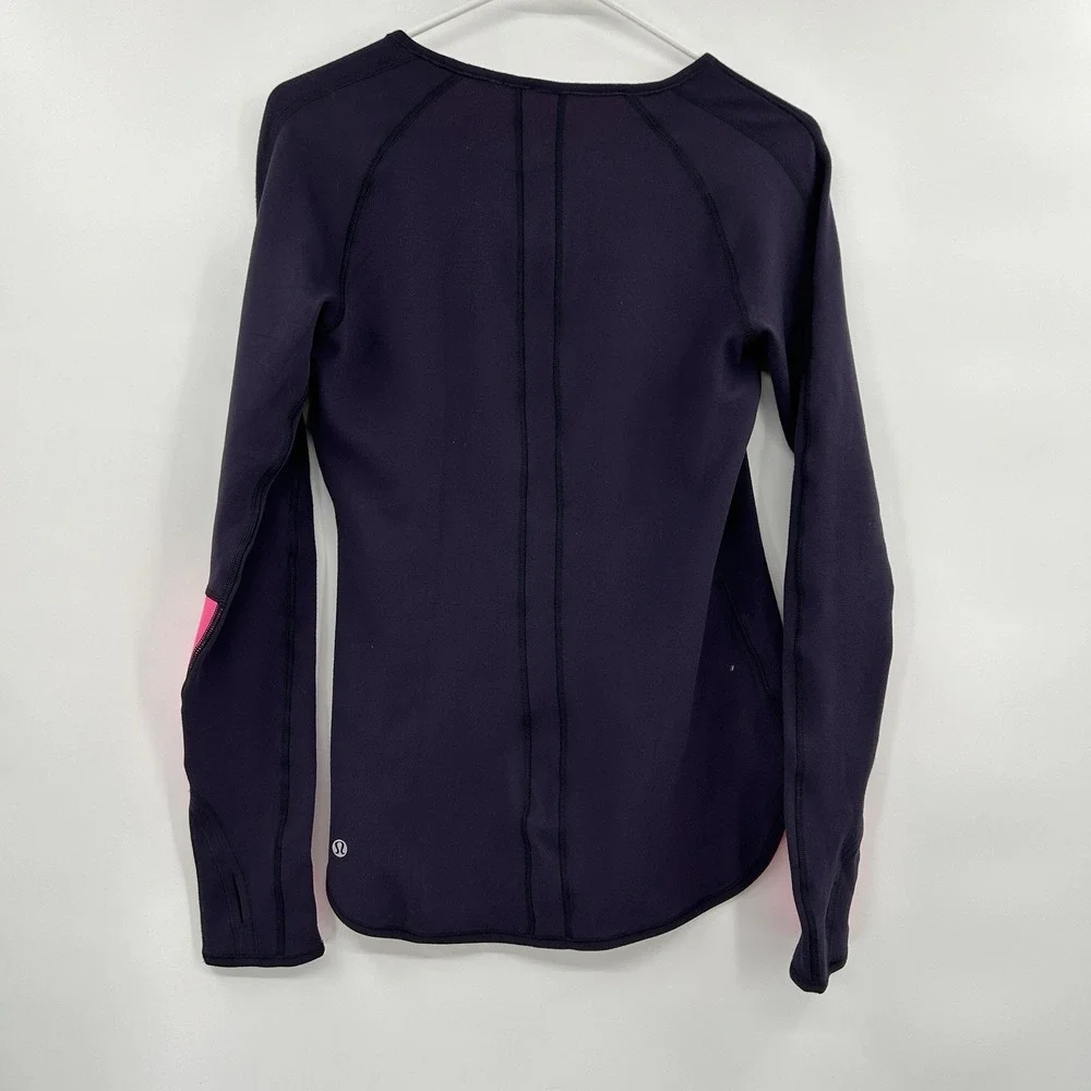 Lululemon Womens Runder Under Reversible Long Sleeve Shirt Size 4/6 RULU‎